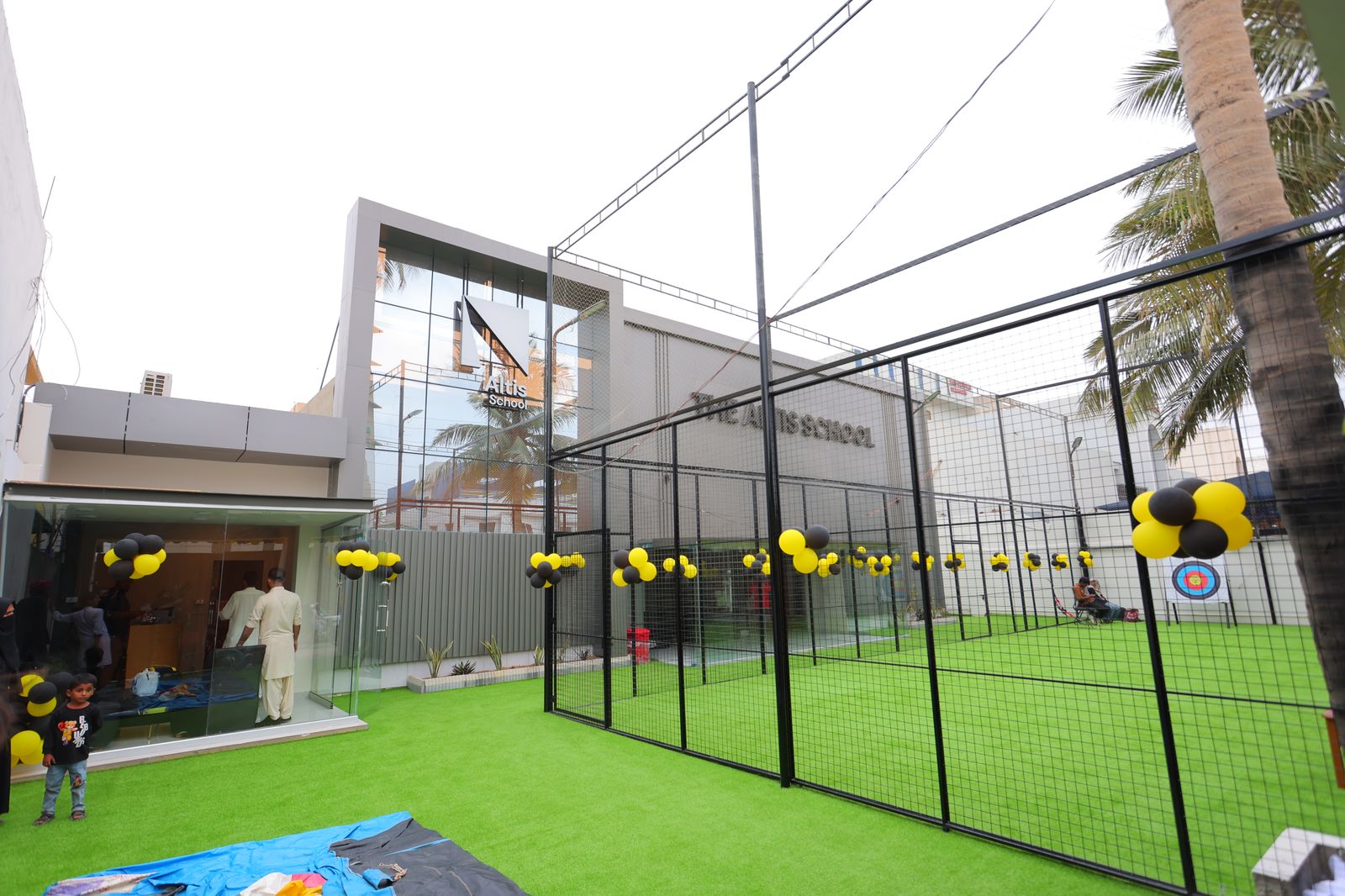 Outdoor artificial turf play and sports area at Altis School